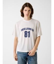 GUESS JEANS Short Sleeves Boxy Cropped Mesh Jersey Tシャツ メッシュ