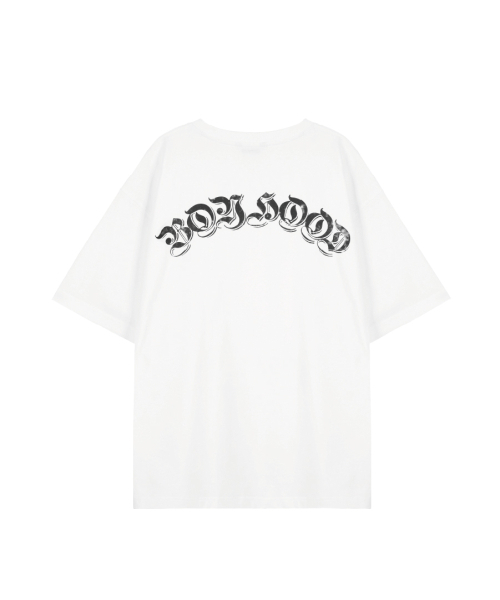 ETCE(イーティーシーイー)の「BOY HOOD T-SHIRT (WHITE)(Tシャツ/カットソー・レディース・その他・SMALL/MEDIUM/LARGE)」の2枚目の写真