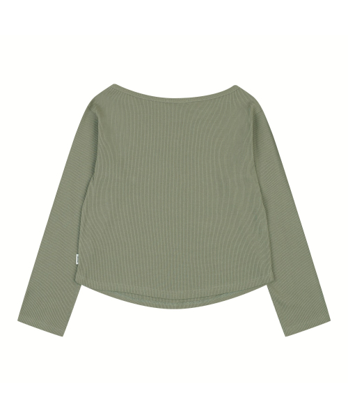 ORDINARY HOLIDAY（オーディナリー ホリデー）の「OFF-SHOULDER LOOSE FIT SET-UP [KHAKI]（Tシャツ/カットソー・レディース・その他・FREE）」の4枚目の写真