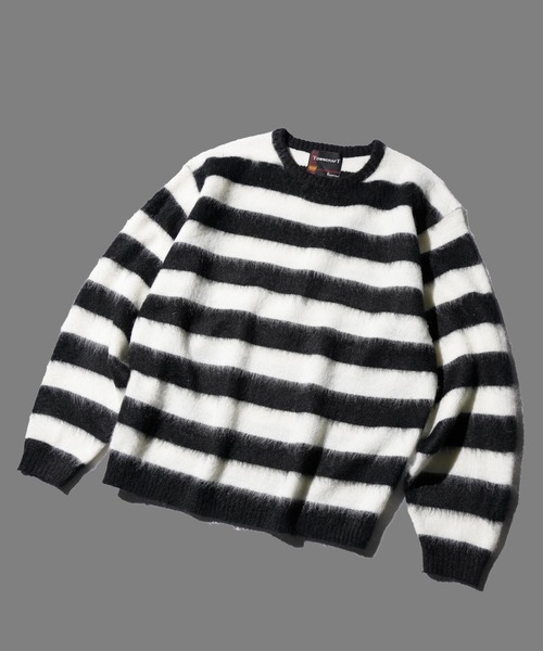 TOWNCRAFT / タウンクラフト BORDER SHAGGY CREW SWEATER ボーダー
