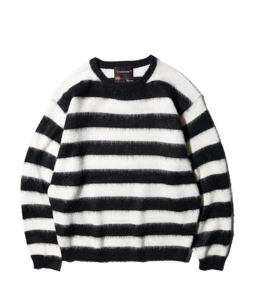 TOWNCRAFT / タウンクラフト BORDER SHAGGY CREW SWEATER ボーダー