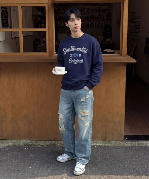 ECORR(エコル)の「クローバー刺繍スウェットシャツ_カーキ(スウェット・レディース・その他・1/2/3/0)」の5枚目の写真