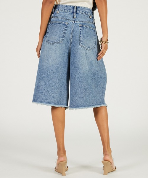 PRANK PROJECT（プランクプロジェクト）の「デニムハーフパンツ / Denim Half Pants（デニムパンツ・レディース・ブラック/ブルー/ホワイト・36/38）」の17枚目の写真