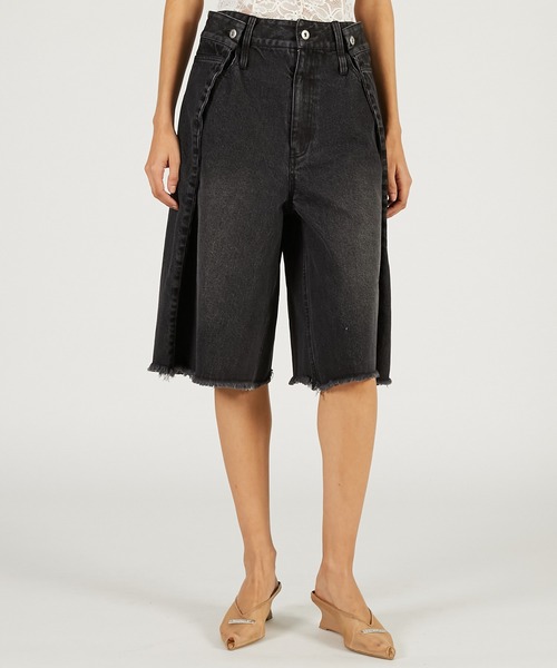 PRANK PROJECT（プランクプロジェクト）の「デニムハーフパンツ / Denim Half Pants（デニムパンツ・レディース・ブラック/ブルー/ホワイト・36/38）」の11枚目の写真