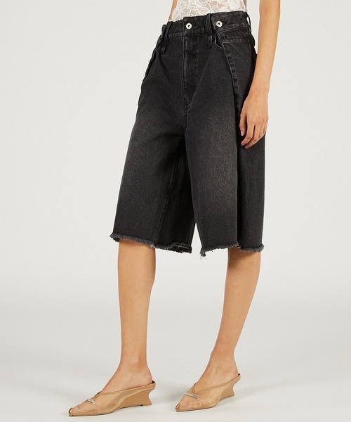 PRANK PROJECT（プランクプロジェクト）の「デニムハーフパンツ / Denim Half Pants（デニムパンツ・レディース・ブラック/ブルー/ホワイト・36/38）」の12枚目の写真