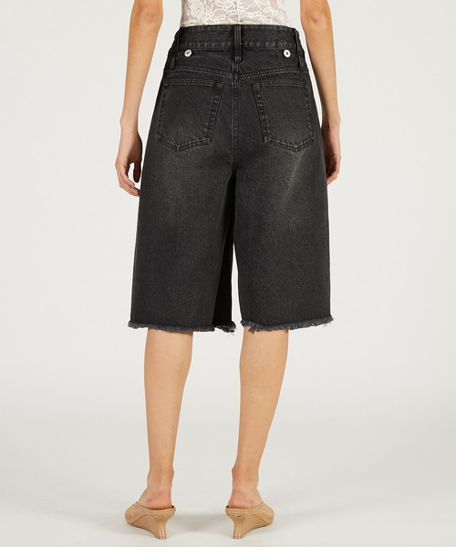 PRANK PROJECT（プランクプロジェクト）の「デニムハーフパンツ / Denim Half Pants（デニムパンツ・レディース・ブラック/ブルー/ホワイト・36/38）」の13枚目の写真