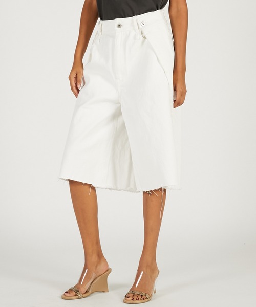 PRANK PROJECT（プランクプロジェクト）の「デニムハーフパンツ / Denim Half Pants（デニムパンツ・レディース・ブラック/ブルー/ホワイト・36/38）」の7枚目の写真