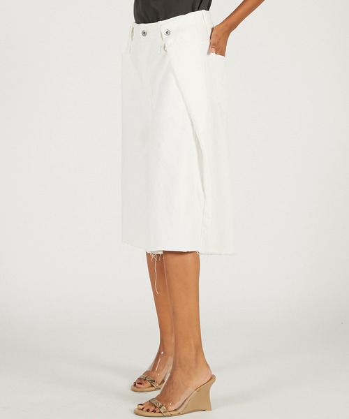 PRANK PROJECT（プランクプロジェクト）の「デニムハーフパンツ / Denim Half Pants（デニムパンツ・レディース・ブラック/ブルー/ホワイト・36/38）」の8枚目の写真