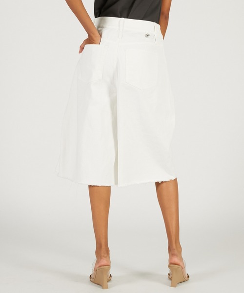 PRANK PROJECT（プランクプロジェクト）の「デニムハーフパンツ / Denim Half Pants（デニムパンツ・レディース・ブラック/ブルー/ホワイト・36/38）」の9枚目の写真