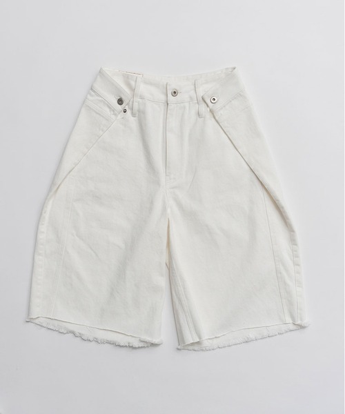 PRANK PROJECT（プランクプロジェクト）の「デニムハーフパンツ / Denim Half Pants（デニムパンツ・レディース・ブラック/ブルー/ホワイト・36/38）」の19枚目の写真