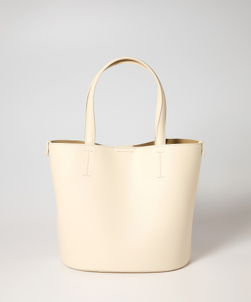 YELLOWSTONE(イエローストーン)の「Vegan leather Handle Bucket bag - Ivory(トートバッグ・レディース・その他・FREE)」の1枚目の写真