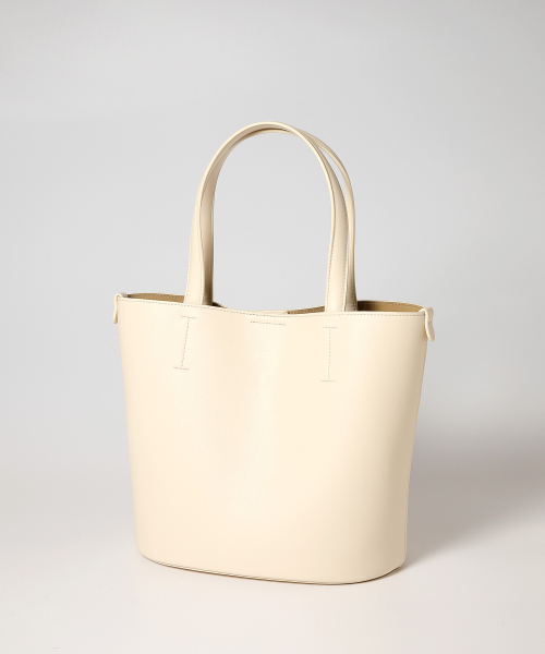 YELLOWSTONE(イエローストーン)の「Vegan leather Handle Bucket bag - Ivory(トートバッグ・レディース・その他・FREE)」の2枚目の写真
