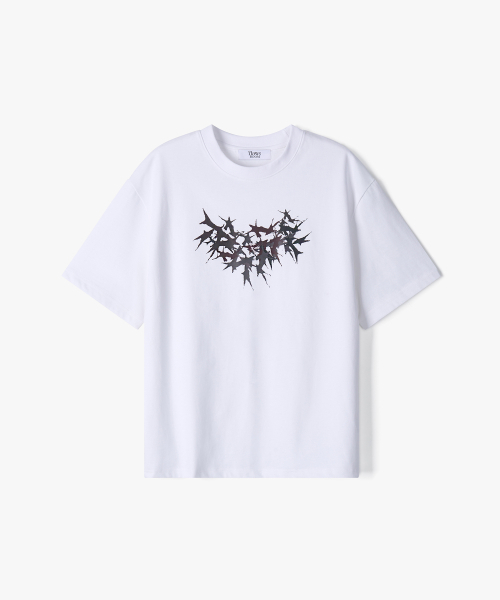 FLAWSROOM(フローズルーム)の「ブロークンハーツTシャツ ホワイト(Tシャツ/カットソー・メンズ・その他・MEDIUM/LARGE)」の1枚目の写真