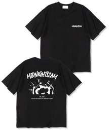 スモークオーバーサイズ半袖Tシャツブラック