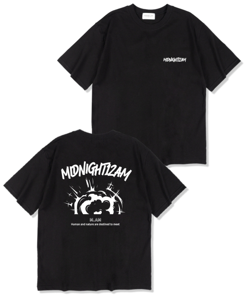 MIDNIGHT12AM(ミッドナイト12エーエム)の「スモークオーバーサイズ半袖Tシャツブラック(Tシャツ/カットソー・メンズ・その他・LARGE/X-LARGE/XX-LARGE)」の1枚目の写真
