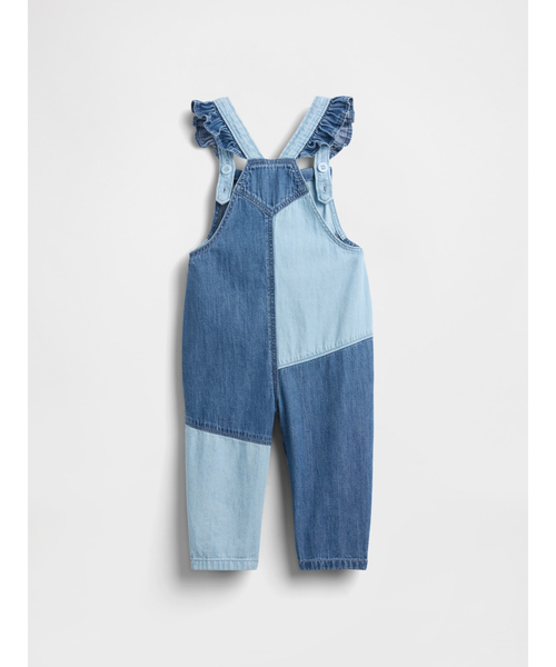 GAP(ギャップ)の「ツートーン デニム ハート オーバーオール (ベビー)(サロペット/オーバーオール・キッズ・インディゴブルー・70cm/90cm/80cm/60cm)」の2枚目の写真
