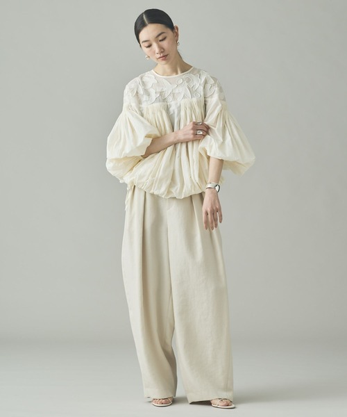 Curensology(カレンソロジー)の「Curensology(カレンソロジー)/バードシシュウブラウス(シャツ/ブラウス・レディース・ブラック/ホワイト・FREE)」の6枚目の写真