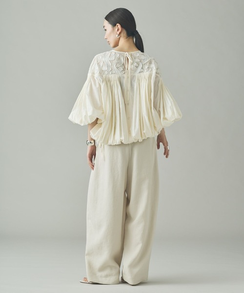 Curensology(カレンソロジー)の「Curensology(カレンソロジー)/バードシシュウブラウス(シャツ/ブラウス・レディース・ブラック/ホワイト・FREE)」の8枚目の写真