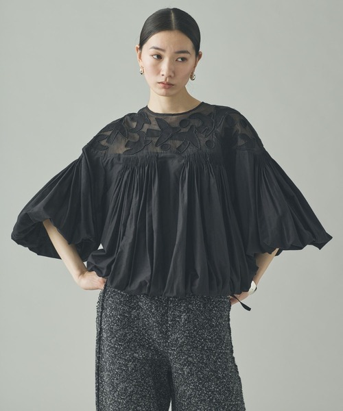 Curensology(カレンソロジー)の「Curensology(カレンソロジー)/バードシシュウブラウス(シャツ/ブラウス・レディース・ブラック/ホワイト・FREE)」の13枚目の写真