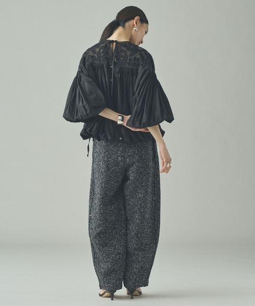 Curensology(カレンソロジー)の「Curensology(カレンソロジー)/バードシシュウブラウス(シャツ/ブラウス・レディース・ブラック/ホワイト・FREE)」の18枚目の写真