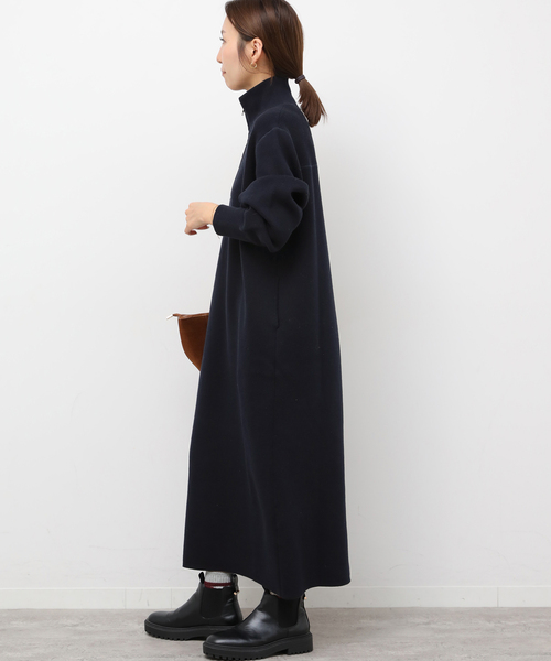 JOURNAL STANDARD relume（ジャーナルスタンダード　レリューム）の「《追加2》スウェットライクハーフジップワンピース（ワンピース・レディース・ネイビー/グレー・FREE）」の11枚目の写真
