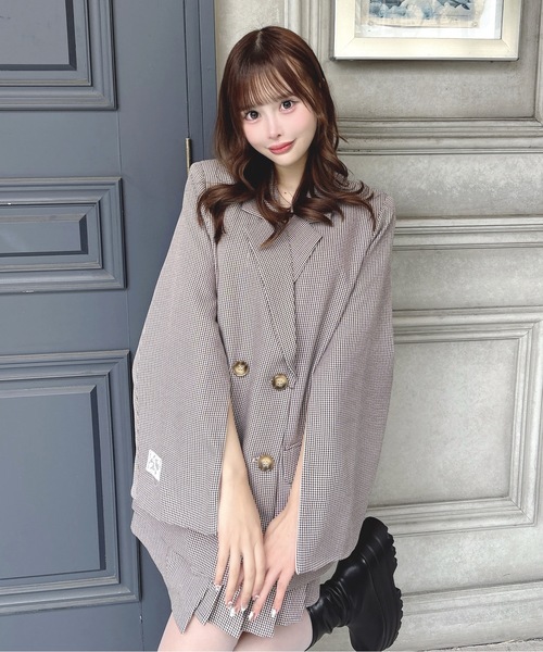 one way（ワンウェイ）の「レース衿テーラージャケット（テーラードジャケット・レディース・ブラウン系その他/グレー系その他/グレー・FREE）」の3枚目の写真