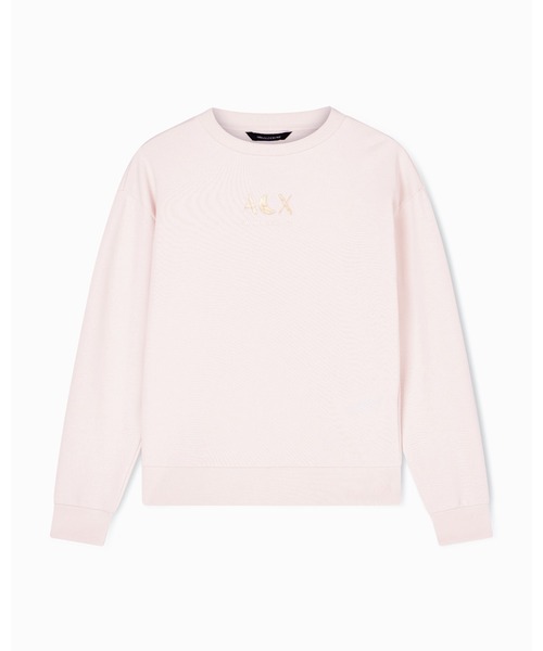 ARMANI EXCHANGE(アルマーニエクスチェンジ)の「【A|X アルマーニ エクスチェンジ】<ZOZO限定カラー>AXロゴ クルーネックスウェットプルオーバー(スウェット・レディース・ベビーピンク・X-SMALL/SMALL/MEDIUM/LARGE)」の5枚目の写真