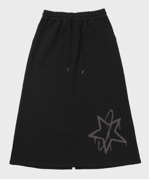 ARTISTWEAR（アーティストウェア）の「[ATW]ミルキーウェイロングスカート（スカート・レディース・ブラック/グレー・SMALL/MEDIUM）」の8枚目の写真