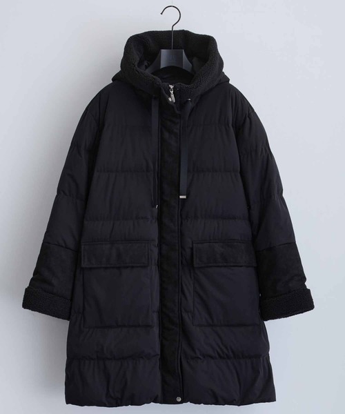 YOSOOU/ヨソオウ】Boa Docking Stand Hood Coat/ボアドッキング