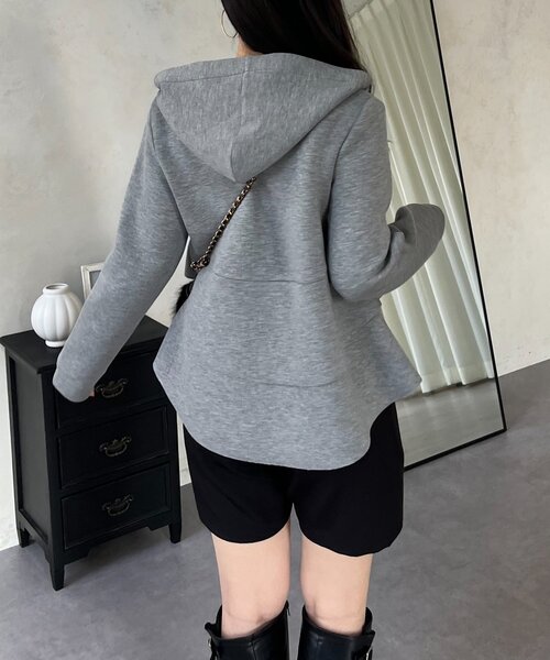 prose verse(プロズヴェール)の「ティアードフリルボンディングペプラムパーカー(パーカー・レディース・ブラック/グレー・LARGE/MEDIUM)」の21枚目の写真