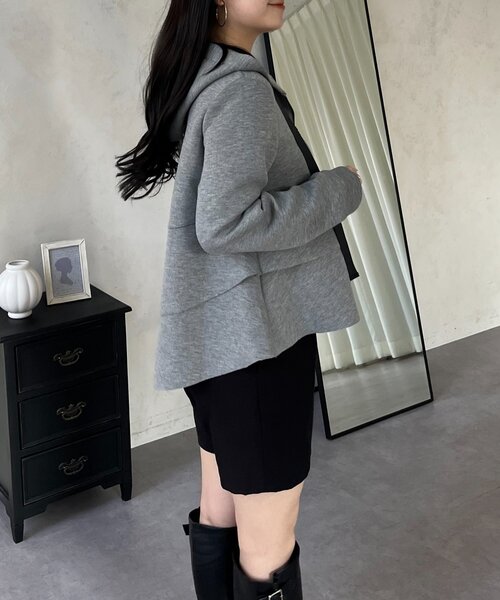 prose verse(プロズヴェール)の「ティアードフリルボンディングペプラムパーカー(パーカー・レディース・ブラック/グレー・LARGE/MEDIUM)」の22枚目の写真