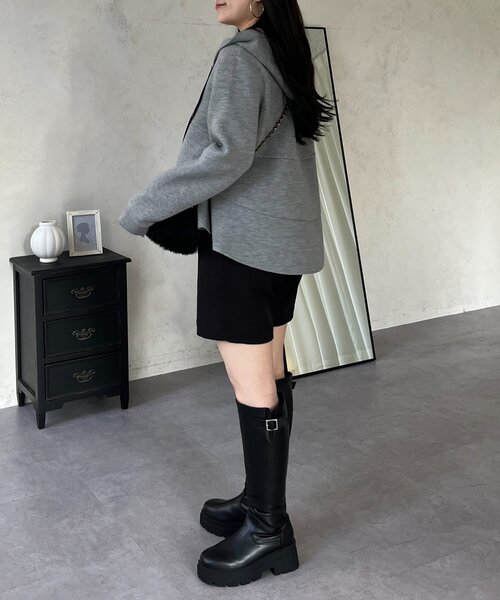 prose verse(プロズヴェール)の「ティアードフリルボンディングペプラムパーカー(パーカー・レディース・ブラック/グレー・LARGE/MEDIUM)」の17枚目の写真