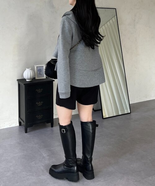 prose verse(プロズヴェール)の「ティアードフリルボンディングペプラムパーカー(パーカー・レディース・ブラック/グレー・LARGE/MEDIUM)」の18枚目の写真