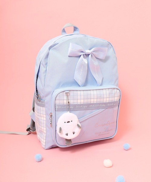 FUNALIVE(ファンアライブ)の「Coboca+ポリチェックシマエナガぬいぐるみ付Dパック KIDS(バックパック/リュック・キッズ・ブラック/ブルー・FREE)」の2枚目の写真