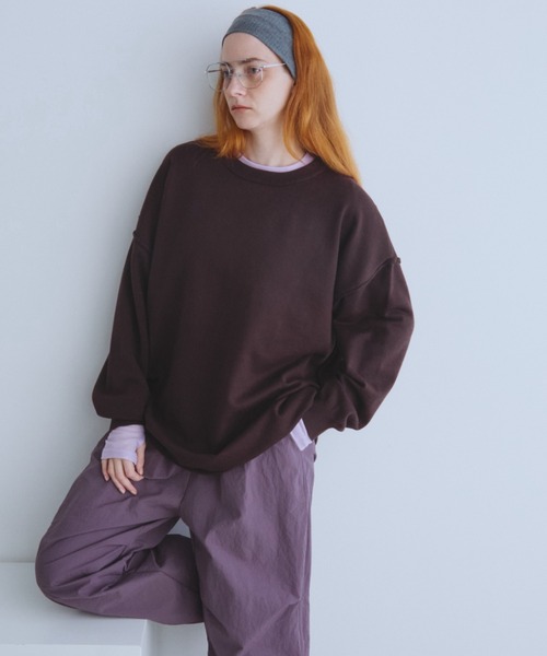 Auntie Rosa Holiday（アンティローザホリデー）の「トリミングオーバーサイズニット（ニット/セーター・レディース・ピンク/ブラウン/ベージュ/ブラック・FREE）」の18枚目の写真