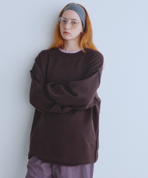 Auntie Rosa Holiday（アンティローザホリデー）の「トリミングオーバーサイズニット（ニット/セーター・レディース・ピンク/ブラウン/ベージュ/ブラック・FREE）」の20枚目の写真