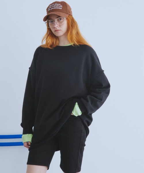Auntie Rosa Holiday（アンティローザホリデー）の「トリミングオーバーサイズニット（ニット/セーター・レディース・ピンク/ブラウン/ベージュ/ブラック・FREE）」の7枚目の写真