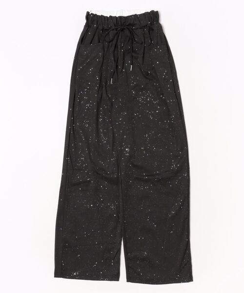 WEGO（ウィゴー）の「WEGO/ラメ入りゆったりワイドシルエットスウェットパンツ（その他パンツ・レディース・グレー/ブラック・LARGE/MEDIUM）」の16枚目の写真