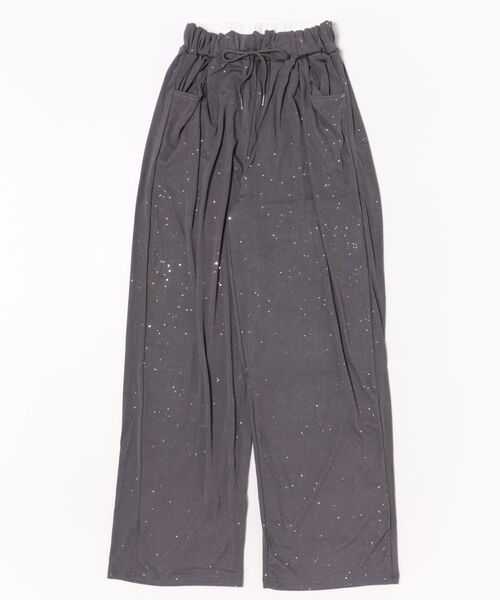 WEGO（ウィゴー）の「WEGO/ラメ入りゆったりワイドシルエットスウェットパンツ（その他パンツ・レディース・グレー/ブラック・LARGE/MEDIUM）」の17枚目の写真