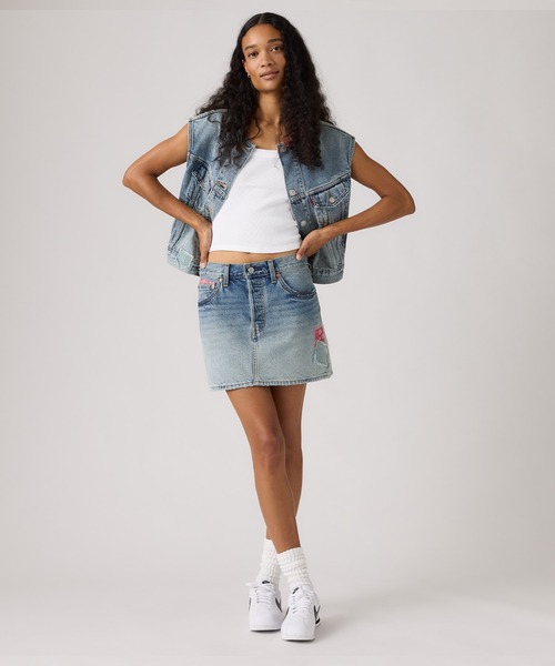 Levi's(リーバイス)の「Levi's/リーバイス 501(R) DAY SPECIAL COLLECTION ICON デニム スカート ミディアムインディゴ(デニムスカート・レディース・インディゴブルー・28inch/24inch/25inch/26inch/27inch/23inch)」の2枚目の写真