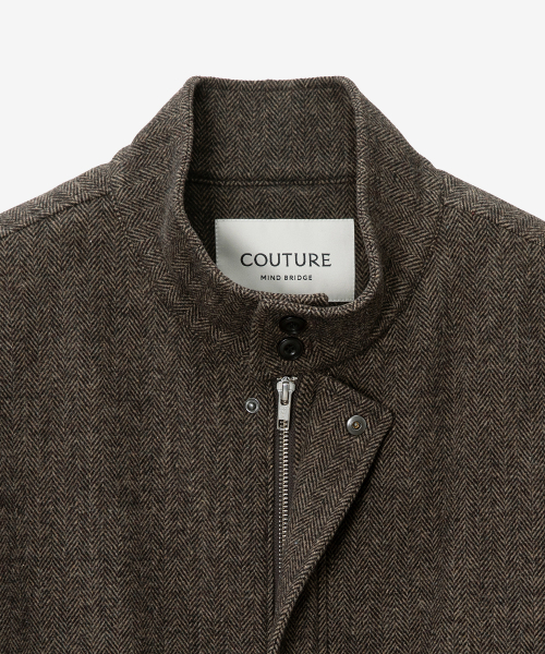 MINDBRIDGE（マインドブリッジ）の「[COUTURE]ドゥグッド_ウール混紡ヘリングトンパディングジャケット（ダウンジャケット/コート・メンズ・ブラウン・95/100/105/110）」の5枚目の写真