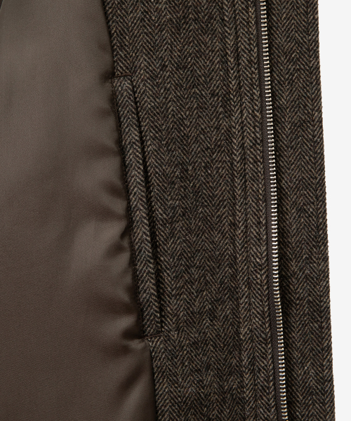 MINDBRIDGE（マインドブリッジ）の「[COUTURE]ドゥグッド_ウール混紡ヘリングトンパディングジャケット（ダウンジャケット/コート・メンズ・ブラウン・95/100/105/110）」の8枚目の写真