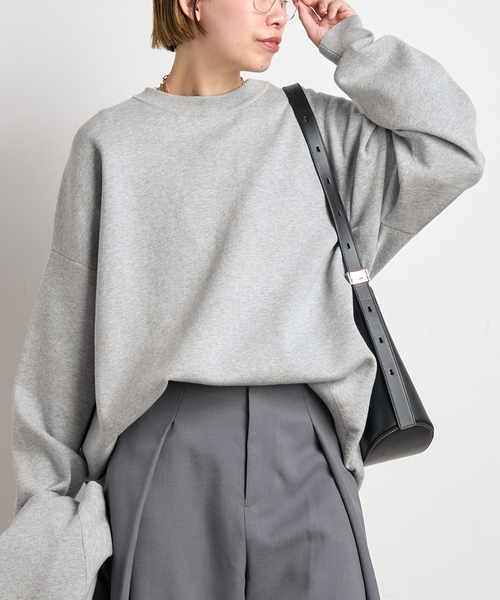 EVERYDAY I LIKE.（エヴリディアイライク）の「コットンカシミヤリラックスプルオーバー（ニット/セーター・レディース・ネイビー/ホワイト/グレー・FREE）」の3枚目の写真