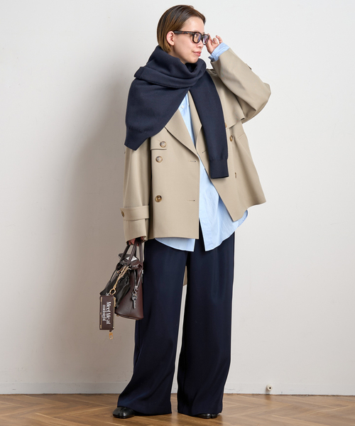 EVERYDAY I LIKE.（エヴリディアイライク）の「コットンカシミヤリラックスプルオーバー（ニット/セーター・レディース・ネイビー/ホワイト/グレー・FREE）」の9枚目の写真