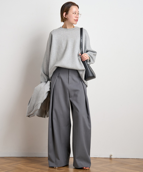 EVERYDAY I LIKE.（エヴリディアイライク）の「コットンカシミヤリラックスプルオーバー（ニット/セーター・レディース・ネイビー/ホワイト/グレー・FREE）」の14枚目の写真