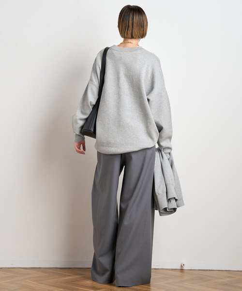 EVERYDAY I LIKE.（エヴリディアイライク）の「コットンカシミヤリラックスプルオーバー（ニット/セーター・レディース・ネイビー/ホワイト/グレー・FREE）」の16枚目の写真