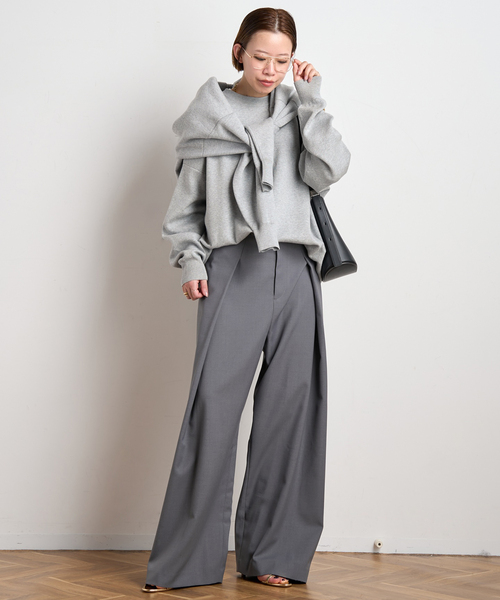 EVERYDAY I LIKE.（エヴリディアイライク）の「コットンカシミヤリラックスプルオーバー（ニット/セーター・レディース・ネイビー/ホワイト/グレー・FREE）」の17枚目の写真