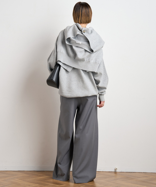 EVERYDAY I LIKE.（エヴリディアイライク）の「コットンカシミヤリラックスプルオーバー（ニット/セーター・レディース・ネイビー/ホワイト/グレー・FREE）」の19枚目の写真