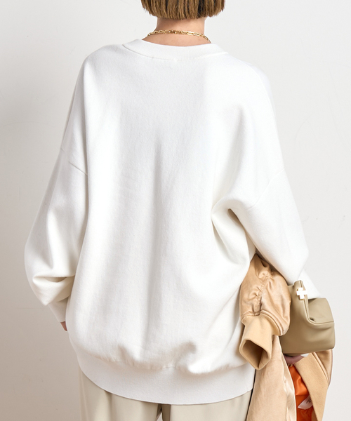 EVERYDAY I LIKE.（エヴリディアイライク）の「コットンカシミヤリラックスプルオーバー（ニット/セーター・レディース・ネイビー/ホワイト/グレー・FREE）」の21枚目の写真