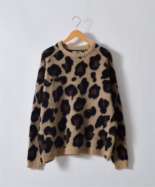 DOUBLE STEAL（ダブルスティール）の「DSクルーネックショートシャギーレオパードニット（ニット/セーター・メンズ・ベージュ・LARGE/MEDIUM）」の9枚目の写真